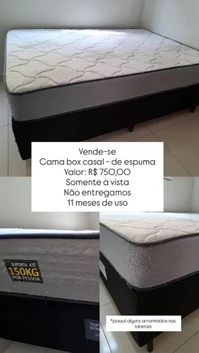 Cama box casal Espuma