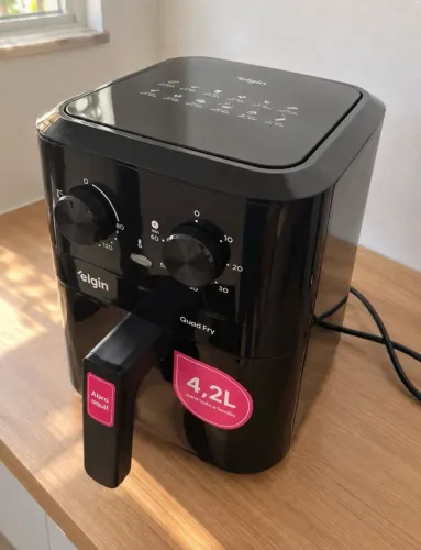NA CAIXA Fritadeira Elétrica Air Fryer 4,2 L