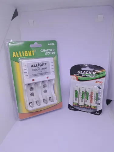 Promoção!!! Kit Pilhas AA Recarregável 4pcs + Carregador