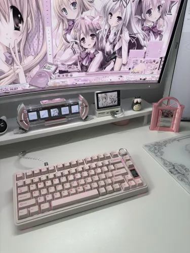 Teclado Epomaker EA75 max rosa 