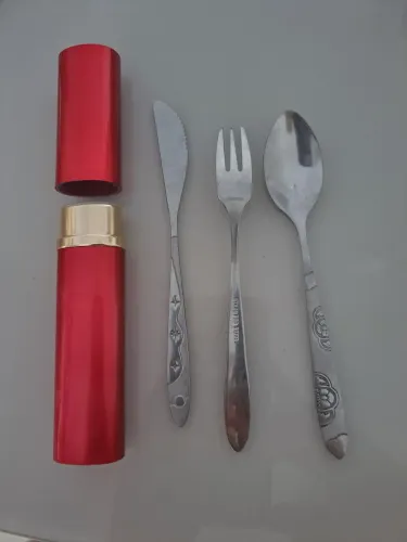Conjunto de talheres infantil anos 1980