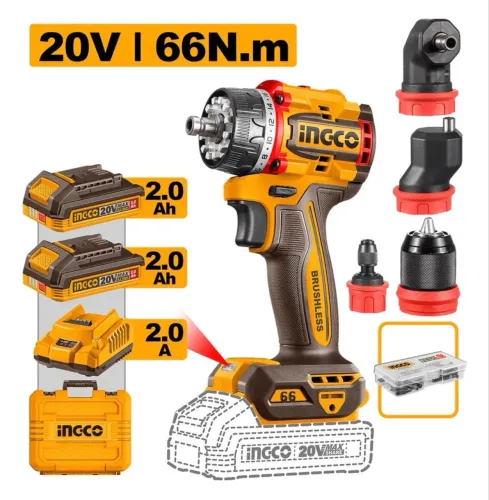 Esta é uma parafusadeira/furadeira de impacto Ingco CIDLI20668-9 de 20V
