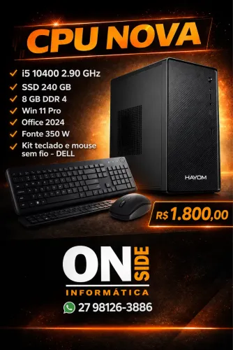 Computador Core i5 de 10 geração 