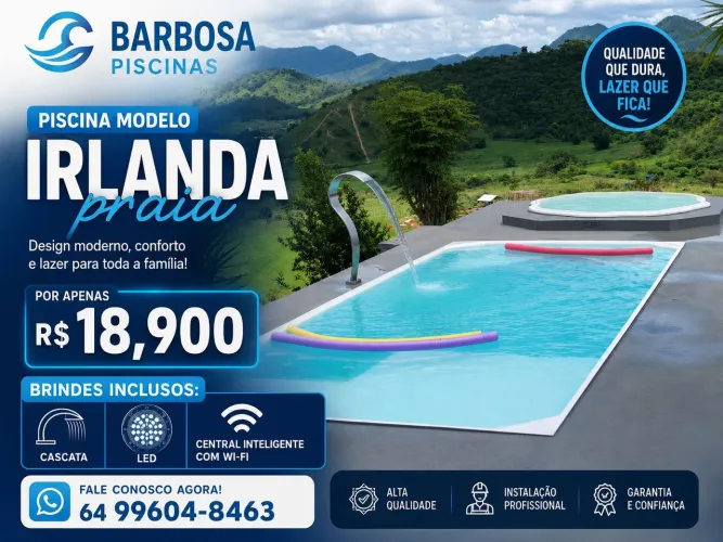 Piscina Irlanda modelo praia 6m