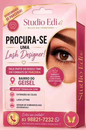 Procurando uma Lash designer!