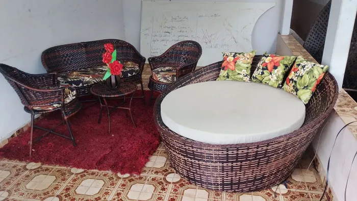 Conjunto de sofá alto padrão de área externa