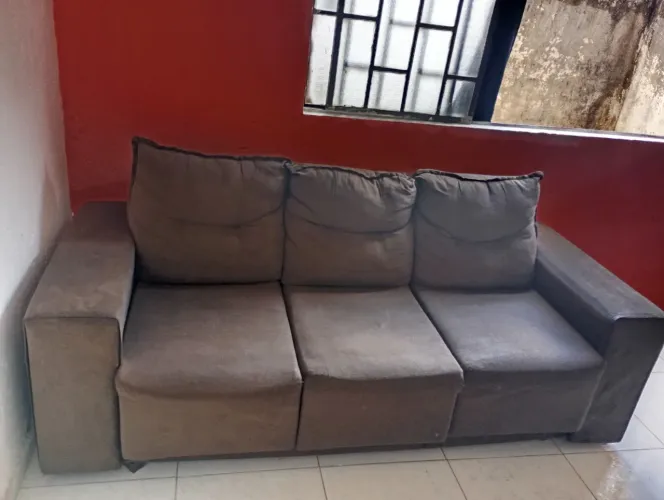 Sofá 3 lugares retrátil
