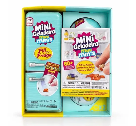 Mini geladeira colecionais acompanha 2 bolinhas