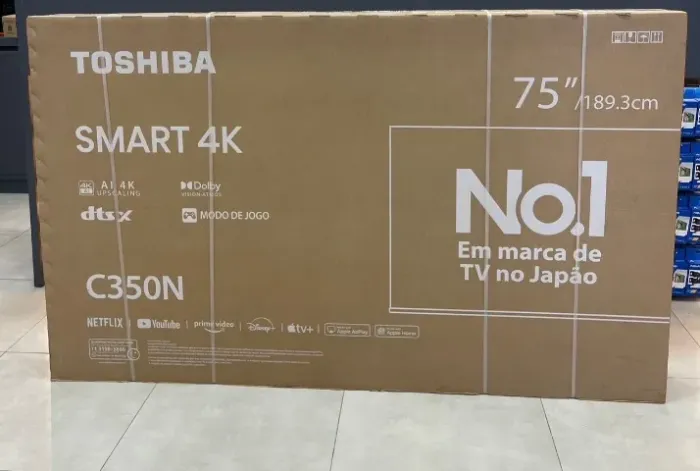 TELEVISÃO TOSHIBA 75 POLEGADAS 4K SMART ?