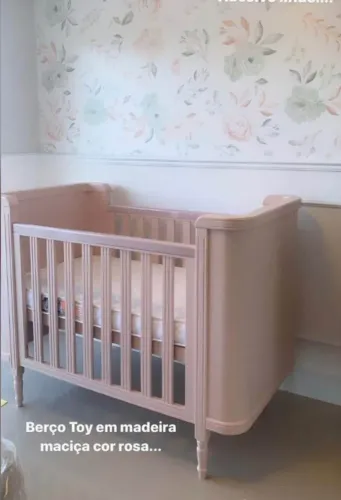 Berço de Bebê Tipo Americano - Marca Só Berços - Modelo Toy 2 ROSA