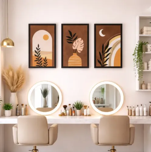 TRIO de quadros  Artesanal Luxo Autocolante  Serrado