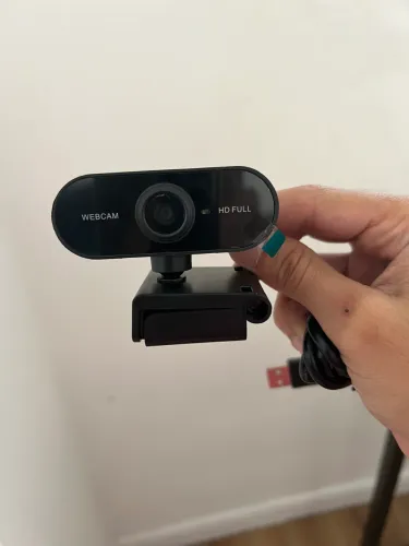 Webcam Full HD 1080p USB com Microfone e Autofoco