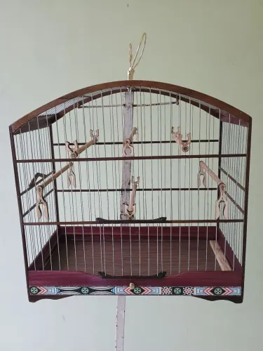 Gaiola coleiro Papa capim com capa produto novo