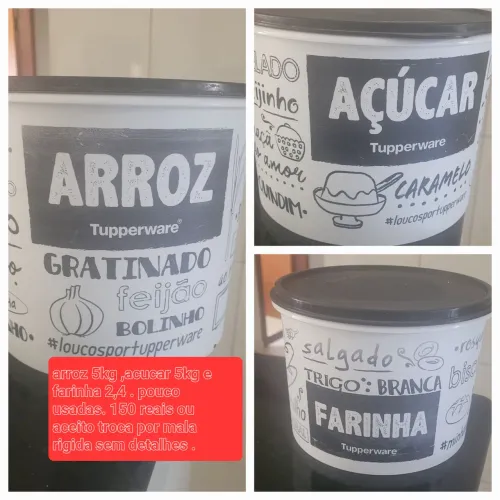 Potes tupperware, ACEITO TROCA POR MALA RIGIDA .