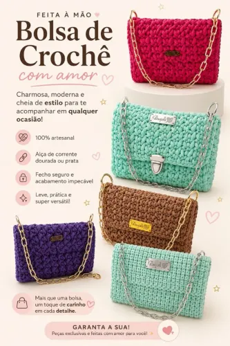 Bolsas em crochê!