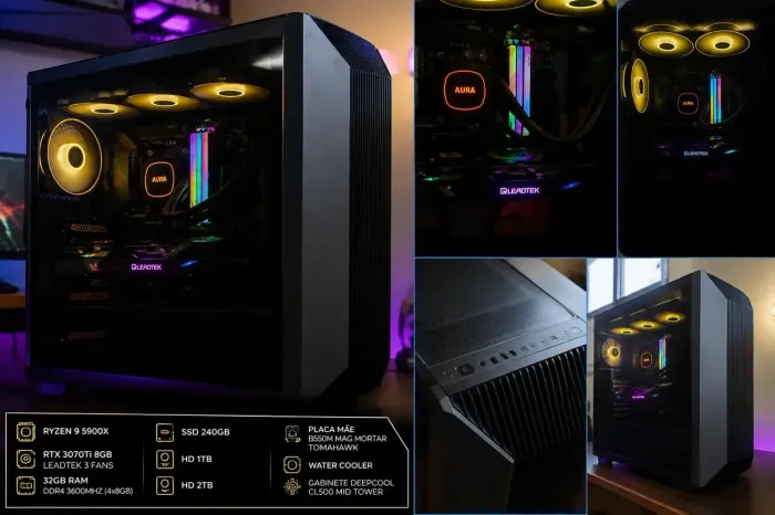 PC Computador Gamer Ryzen 9 5900x e 3070Ti