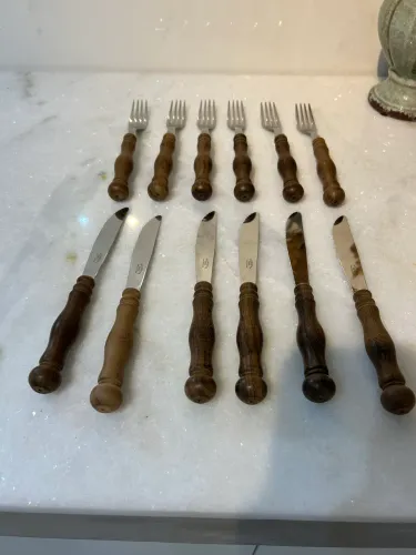 Conjunto de talheres em madeira Tramontina