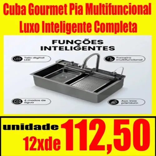 Cuba Gourmet Pia Multifuncional Luxo Inteligente Completa 0821 d468