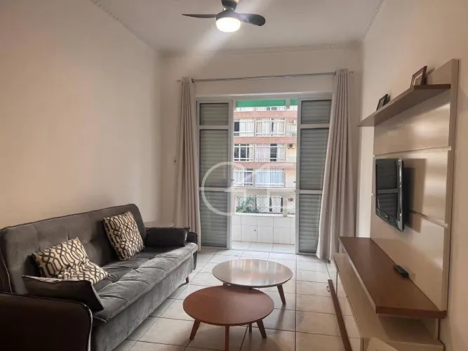 Apartamento com 1 dormitório para alugar, 64 m² por R$ 4.195,00/mês - Boqueirão - Santos/S