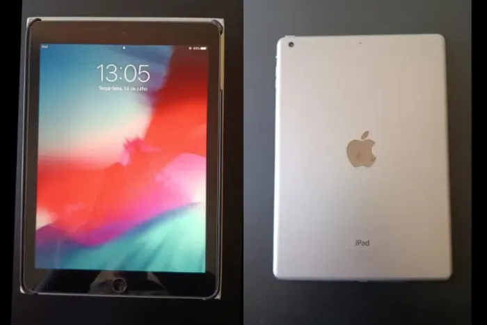 iPad Air 1ª Geração 16GB Cinza Espacial - Completo na Caixa + Carregador Original + Capa