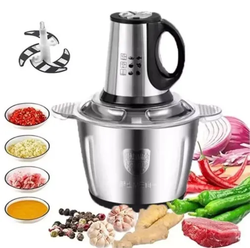 Picador Triturador 110V e 220V De Alimentos Carne Mixer Elétrica Processador Cozinha
