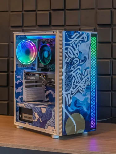 PC Gamer Ryzen 5 5500, RX 6600 8GB, 16GB RAM, SSD 480GB, B450, Fonte 500W