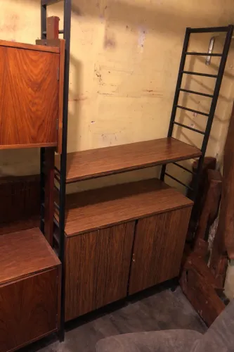 Estante Vintage Industrial com Armário