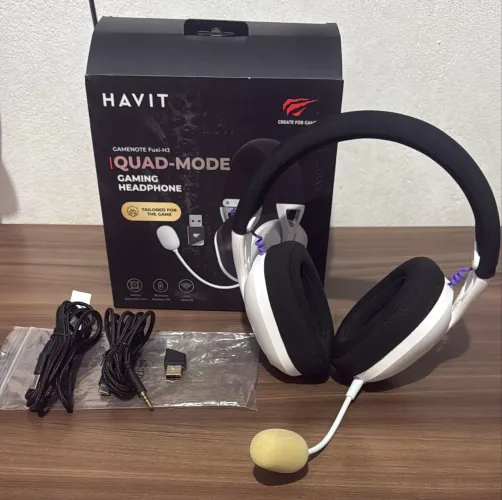 Headphone Havit Fuxi-h3 Wi-fi Microfone Bluetooth Cabo Usb-c