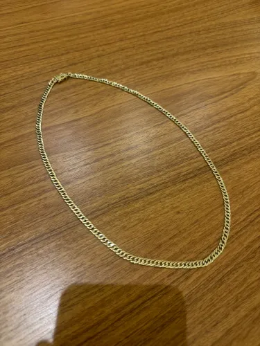 Cordão de ouro 18k grumet duplo 4mm