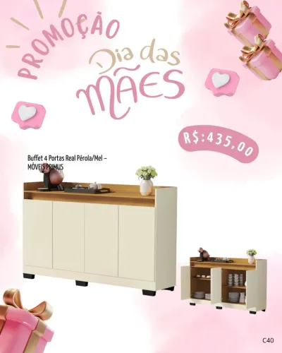 Aparador Buffet 4 portas / pague na entrega  / entregamos em 48h