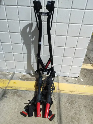 Transbike Suporte Bicicleta Traseiro Engate C Trava P/2 Bike