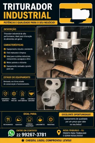 Vendo triturador industrial