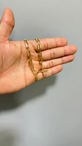 Corrente + Pingente em ouro 18K