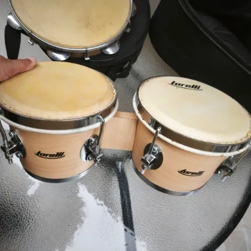 bongô intrumento de percussão de couro bongo com bolsa