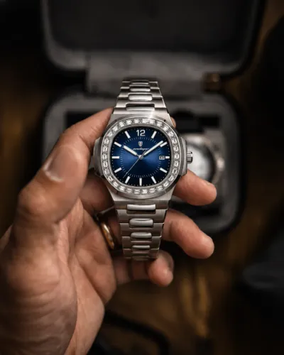 Relógio Masculino Poedagar Deluxe Ice - Elegância e Presença