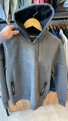 Moletom Masculino Mormaii Capuz Cinza Liso - Novo