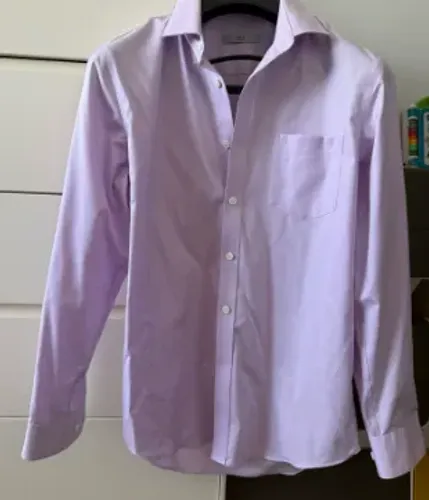 Camisa social rosa claro