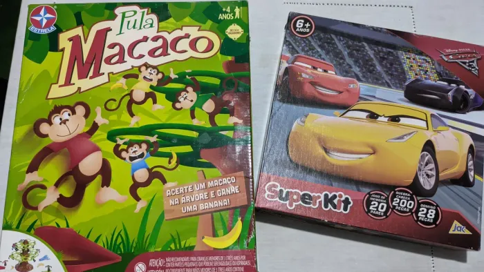 Kit Diversão Kids: Pula Macaco Estrela + Super Kit Carros 3 (3 em 1)