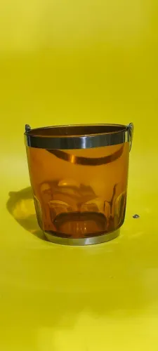 Balde de Gelo em Vidro Âmbar - 12 cm