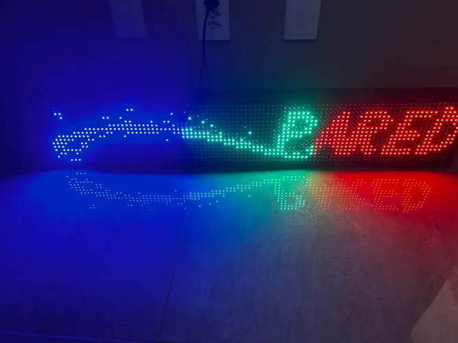 Painel letreiro led wireless.