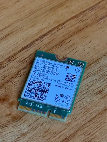 Placa Wi-Fi Intel AX201NGW Wi-Fi 6 + Bluetooth