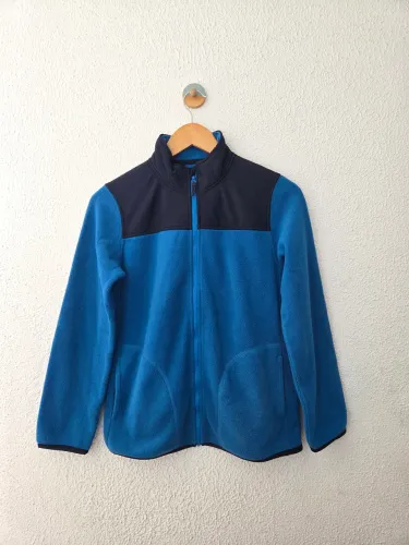 Jaqueta Fleece Infantil Uniqlo Azul 12a