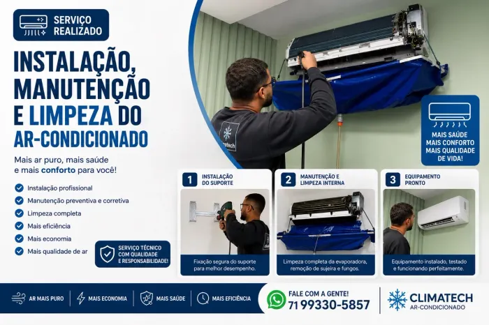 Limpeza de ar condicionado instalação e manutenção 