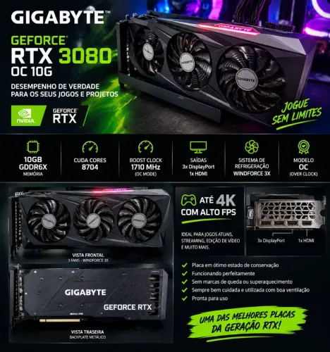 RTX 3080 OC 10G GDDR6X GIGABYTE
