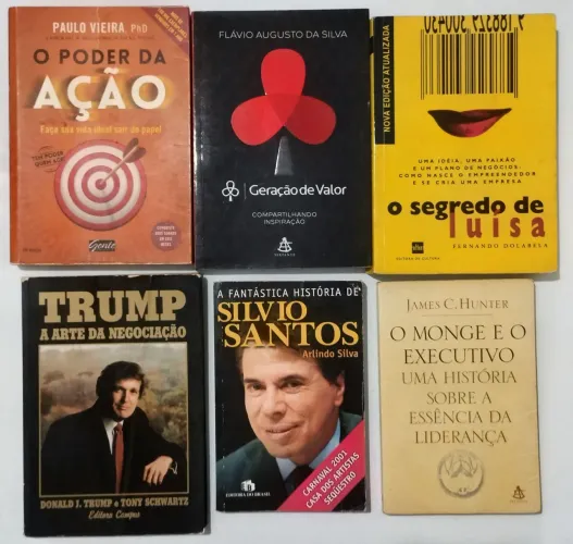Lote com 6 livros empreendedorismo/desenvolvimento pessoal. Em bom estado!