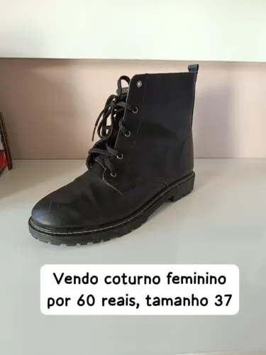VENDO COTURNO PRETO, TAM 37