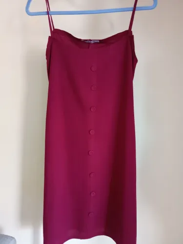 Vestido de botões vinho Tam M alcinha