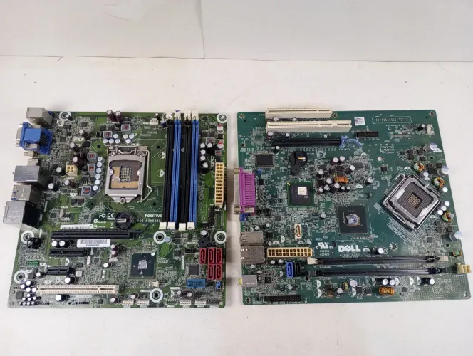 Lote com 2 Placas-Mãe Positivo e Dell - Para Peças ou Reparo