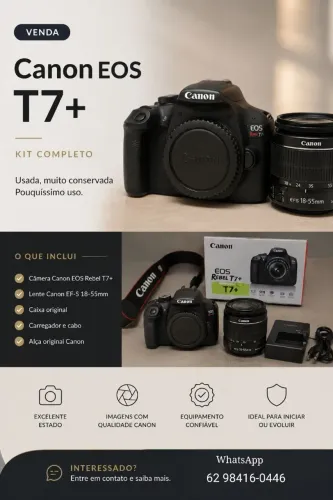 Câmera Cânon T7+