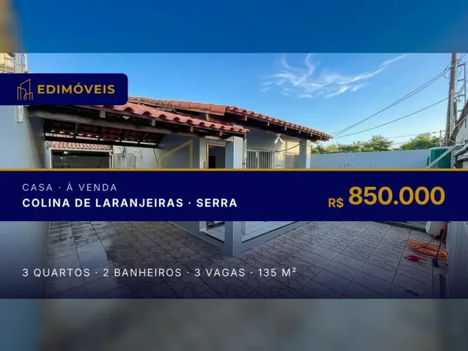 Oportunidade em Colina de Laranjeiras: Casa 3 quartos com conforto e praticidade